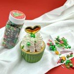 Christmas Sprinkles, Christmas Sprinkles for Baking, Red Green Sprinkles, Holiday Sprinkles Mix, Christmas Sprinkles for Cookies, Ice Cream, Cake, Cupcake