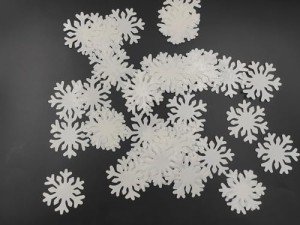 50pcs Edible White Snowflakes for Cake Decorating Cupcake Toppers for Christmas Winter frozen Theme Birthday Party Decorations