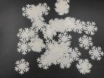 50pcs Edible White Snowflakes for Cake Decorating Cupcake Toppers for Christmas Winter frozen Theme Birthday Party Decorations