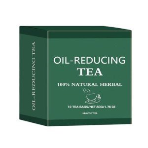 Oil Cleansing Tea for Liver, Oil-Reducing Tea, 10 Herbal with Excellent Formula, Mild Herbs Oil Reducing Tea, 10 Tea Bags