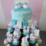 Rsstarxi 40 Pack It's A Cowboyl Cupcake Toppers Cowboy Baby Shower Decorations HorseShoe Cowboy Hats Cupcake Picks for Western Theme Birthday Cake Decorations Blue