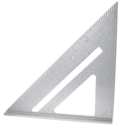 TAODAN 7 inch Aluminum Rafter Angle Square Frame Measuring Carpenter Measurement Layout Tool