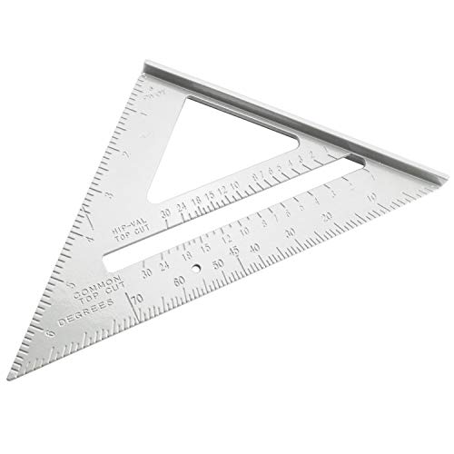 TAODAN 7 inch Aluminum Rafter Angle Square Frame Measuring Carpenter Measurement Layout Tool