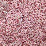 EPHVODI Red Pink and White Valentine Sprinkles Nonpareils Sprinkles Edible Mini Pearl Sprinkles for Cake Decorations, Baking, Ice Cream, Cookies, Donuts and Lollipops - 2mm Sugar Pearls 3.88oz