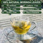 BOTAMONY Premium 50 Moringa Leaf Tea Bags, 100% Natural Pure Organic Moringa Leaves Herbal Tea | Boost Immunity & Supporting Digestion, Antioxidants Rich | Handmade Non-GMO Sugar/Caffeine/Gluten Free