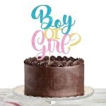 Sweet One First Birthday Strawberry Cake,with Flower Glitter Sweet Fruit Theme First Birthday Strawberry One Cake,Baby Shower Kids 1st Birthday Party Supplies (Boy or Girl, Light Blue&Pink)