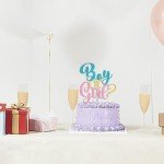 Sweet One First Birthday Strawberry Cake,with Flower Glitter Sweet Fruit Theme First Birthday Strawberry One Cake,Baby Shower Kids 1st Birthday Party Supplies (Boy or Girl, Light Blue&Pink)