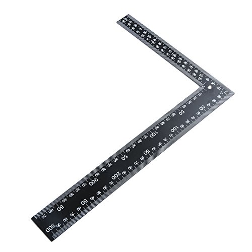 Mtsooning Steel Square, 8 x 12inch Metal L Ruler for Black Carpenter Framing Square DIY Leather Handmade Sewing Measuring Layout Tools