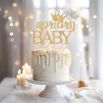 Capricorn Baby Cake Topper, Capricorn Baby Shower Decorations, Zodiac Capricorn Birthday Cake Topper, Horoscope Astrology Baby Shower Party Decorations Gold Glitter