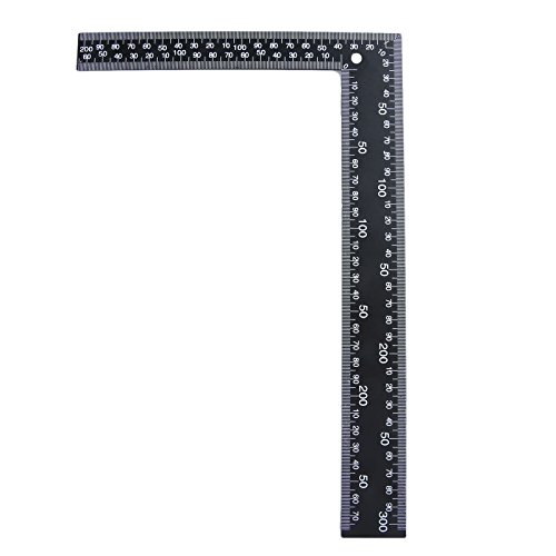 Mtsooning Steel Square, 8 x 12inch Metal L Ruler for Black Carpenter Framing Square DIY Leather Handmade Sewing Measuring Layout Tools