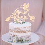 3 Pack German Meine Taufe Cake Toppers Wooden First Holy Communion Baptism Dove Fish Cake Picks for Baby Shower Religious God Bless Baptism Theme Party Cake Decorations Supplies