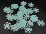 50pcs Edible Blue Snowflakes for Cake Decorating Cupcake Toppers for Christmas Winter frozen Theme Birthday Party Decorations