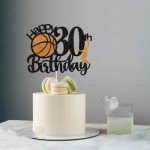Crseniny Basketball Happy 30th Birthday Cake Topper，Basketball Sports Cake Pick Cheers to 30 Years Birthday Cake Decoration,Men and women Sport Theme Thirty Birthday Party Supplies