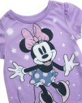 Disney Girls' T-Shirt - Cinderella, Little Mermaid, Rapunzel, Beauty and The Beast - Princess Shirt for Toddlers (2T-6X), Size 4T, Minnie Purple