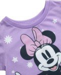 Disney Girls' T-Shirt - Cinderella, Little Mermaid, Rapunzel, Beauty and The Beast - Princess Shirt for Toddlers (2T-6X), Size 4T, Minnie Purple