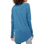 ZWSPTO Women's 2025 Spring Fashion Long Sleeve Tops O-Neck Basic Solid Color T-Shirts Blouse Tunic Tops with Thumb Holes