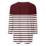 3/4 Sleeve White Blouses Ladies Tunic Tops 3/4 Sleeve Workout Tshirts Shirts Elbow Length Tops Basic T Shirts 1/2 Sleeve Tops for Women Square Neck Blouse Red Striped Shirt Sleeveless Tunic