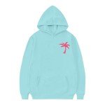 Ping Pong Puff Hoodies for Teen Girls Meet Me at the Ocean Sweatshirt Oversized Long Sleeve Pullover Tops with Pockets Pink Graphic Hoodie Women Cute Preppy Clothes