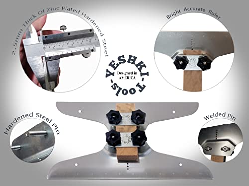 Professional Stair Tread Template Tool Jig, Reusable Angle Finder Plus Corners Clamp Holder Precision Measuring clip, Carpenter Tool Suitable for Stairs, Risers, Shelfs, Cabinets and Partitions Layout