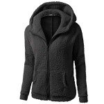 Hoodies for Women Zip Up Comfy Warm Plus Size Sherpa Jackets with Pockets Lightweight Fleece Lined Fall Winter Coats