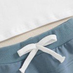 Toddler Baby Boy Summer Clothes Letter Graph Short Sleeve T Shirt Elastic Waist Pockets Shorts Set 2 Piece Outfit A little dirt never hurt Blue, 6-12 Months