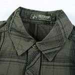 HJINGSUN Cargo Shirts for Men Lapel Button Down Tactical Shirt with Two Pockets Plus Size Long Sleeve Hiking Fishing Tops (Za3-Green,X-Large)