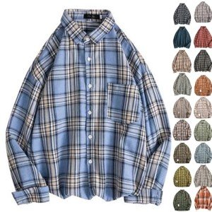 Jacket for Men Boys Flannel Shirts Shirt Jacket for Men Men's Flannel Shirts Long Sleeve Flannel Flannel Shirts for Men Men's Flannel Shirts Blue Plaid Shirt Mens Flannel Blues XL