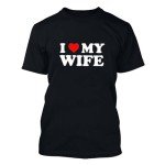 Gifts for Men Valentines Day, Valentines Shirt, I Iove My Wife Shirts Mens Valentines Day Shirt Short Sleeve Crewneck Shirts Slim Fit T-Shirt Funny Letter Print Shirt