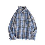 Jacket for Men Boys Flannel Shirts Shirt Jacket for Men Men's Flannel Shirts Long Sleeve Flannel Flannel Shirts for Men Men's Flannel Shirts Blue Plaid Shirt Mens Flannel Blues XL