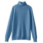 TAIAOJING Sweaters for Women Base Layer Shirt Tops Turtleneck Long Sleeve Travel Hiking Tee T Shirt Pullover Sweater Gifts for 14 Year Old Girl (Blue,XL)