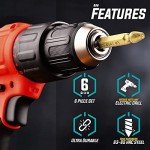 Gifts for Men, 6Pcs Titanium Damaged Screw Extractor Set - Remover for Stripped Head Screws Nuts & Bolts Drill Bit Tools for Easy Removal of Rusty & Broken Hardware High Speed Steel Superb Gift (Gold)