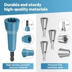 Ywmoml Wire Nut Twister, Wire Twister Tool for Drill, Wire Nut Twister with 1/4" Chuck, Spin Twist Wire Connector Socket, Wire Connector Driver, Quick Stripping Tool for Cable（4pcs）