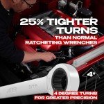 Jaeger 5/16 Inch TIGHTSPOT Ratchet Wrench with 90-Tooth Ratcheting Precision and Hardened, Polished Steel for Projects with Tight Spaces