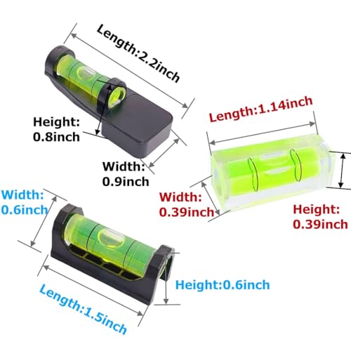 YMGBHNKJLS 5Pcs Bubble Spirit Levels Set Precision Magnetic Horizontal Bubble Level Leveling Measuring Layout Tools