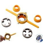 Plastic Pipe Thread Die Kit 2025 New PVC Thread Maker Tool for Electric Drill,Pipe Threader Kit with 3 Dies,1/2", 3/4", 1"Pipe for Professional Cutting & Pipe Threaders (1 Set)