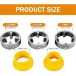 Plastic Pipe Thread Die Kit 2025 New PVC Thread Maker Tool for Electric Drill,Pipe Threader Kit with 3 Dies,1/2", 3/4", 1"Pipe for Professional Cutting & Pipe Threaders (1 Set)