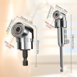 105 Degree Right Angle Drill Adapter, 2025 Upgraded Right Angle Head Drill Attachment with Multi-function Bend Screwdriver Bit, Corner Tool Screw Hub, Drill Bit Adapter for Tight Spaces (Short 2.5in)