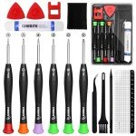 STREBITO Precision Screwdriver Set, 15 in 1 Computer Screwdriver Kit with P5 Pentalobe T5H T6H T8H PH000 Y2.5, Small Repair Tool Kit for PC, MacBook Pro & Air, Laptop and Electronic