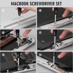 STREBITO Precision Screwdriver Set, 15 in 1 Computer Screwdriver Kit with P5 Pentalobe T5H T6H T8H PH000 Y2.5, Small Repair Tool Kit for PC, MacBook Pro & Air, Laptop and Electronic