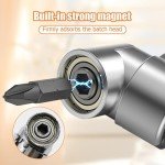 105 Degree Right Angle Drill Adapter, 2025 Upgraded Right Angle Head Drill Attachment with Multi-function Bend Screwdriver Bit, Corner Tool Screw Hub, Drill Bit Adapter for Tight Spaces (Short 2.5in)