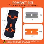 Razor Blade Scraper Tool Double Edged Razor Scraper with Metal & Plastic Blades 6pcs Sticker Remover for Paint Adhesive Label Caulk Electric Cooktop Gas Cooktop Induction Cooktop Stove Top