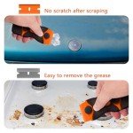 Razor Blade Scraper Tool Double Edged Razor Scraper with Metal & Plastic Blades 6pcs Sticker Remover for Paint Adhesive Label Caulk Electric Cooktop Gas Cooktop Induction Cooktop Stove Top