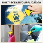 DIYSELF 2 Pack Razor Blade Scraper, Includes 10 PCS Additional Razor Blades, Streamlined Razor Scraper, Razor Blade Scraper Tool for Cooktop, Kitchen, Oven, Compact Glass Scraper for Paint, Sticker