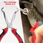 LEONTOOL 8 Inch Hose Grip Pliers Offset Spark Plug Boot Removal Pliers Serrated Jaws Hose Ring Pliers Ring Nose Pliers Circle Pliers O-Shape Plier Cable Clamp Removal Tool for Auto Vehicle Maintenance