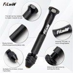 FiLwW Pin Vise Hand Drill, 18 Pieces Hand Drill Bits Set, Manual Craft Drill Sharp HSS Micro Mini Twist Drill Bits Set, Small Rotary Tools for Wood, Plastic, Miniature