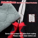 LEONTOOL 8 Inch Hose Grip Pliers Offset Spark Plug Boot Removal Pliers Serrated Jaws Hose Ring Pliers Ring Nose Pliers Circle Pliers O-Shape Plier Cable Clamp Removal Tool for Auto Vehicle Maintenance