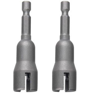 CustomyLife 2pcs Power Wing Nut Driver, Steel Wing Nut Drill Bit Socket Wrench Tool Set, 1/4" Hex Shank for Panel Nuts, Screws Eye, Q-Hanger, C Hook Bolt