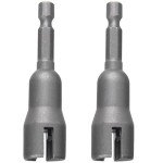 CustomyLife 2pcs Power Wing Nut Driver, Steel Wing Nut Drill Bit Socket Wrench Tool Set, 1/4" Hex Shank for Panel Nuts, Screws Eye, Q-Hanger, C Hook Bolt