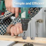 CustomyLife 2pcs Power Wing Nut Driver, Steel Wing Nut Drill Bit Socket Wrench Tool Set, 1/4" Hex Shank for Panel Nuts, Screws Eye, Q-Hanger, C Hook Bolt