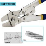 Tivorex Wire Rope Crimping Tool, Swager Tool for Aluminum Crimping Loop Sleeves up to 2.2mm, 1/64in to 3/32in Stainless Steel Cable Crimper for Cable Crimping and Swaging Projects